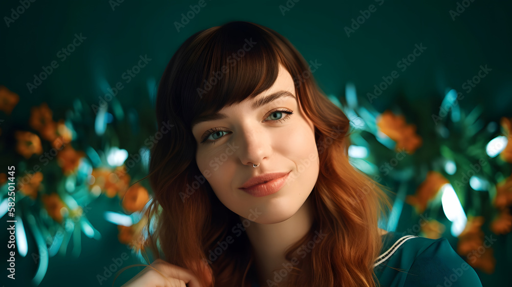 Naklejka premium portrait of a Woman, A Celebration of Beauty and Renewal