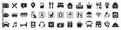 Fotomurale Travel and tour icons set