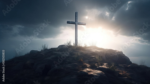 The Cross on a Hill, Symbol of Hope - Forgivness of Sins