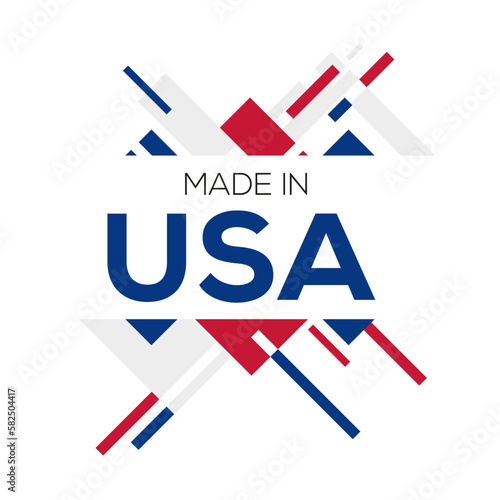 Made in USA (United States of America), vector illustration.