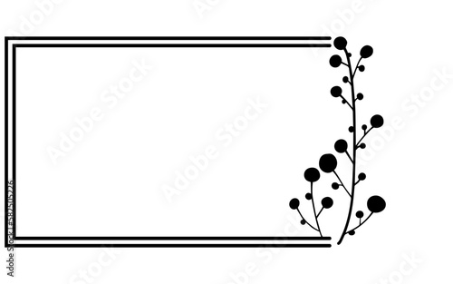 floral flower rectangle frame