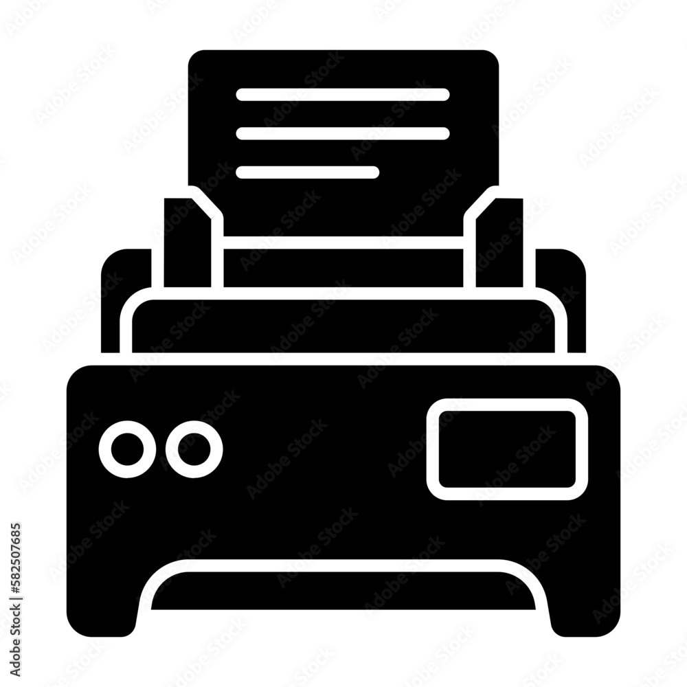 Printer Glyph Icon Printer Glyph Icon