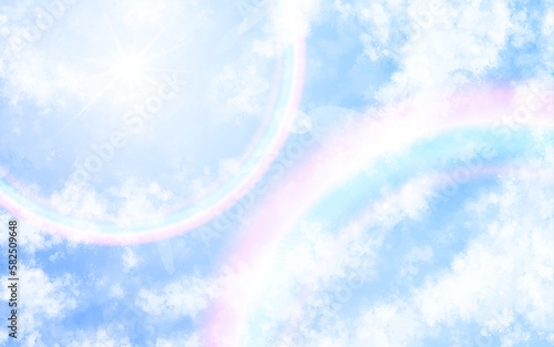 青空と虹と太陽と雲04　見上げた空