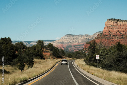Quadro em tela Arizona red rock drive