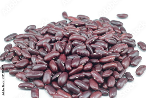 image of red beans on a white background