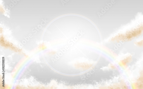 曇り空と虹と太陽の輝き03　広がる雲
