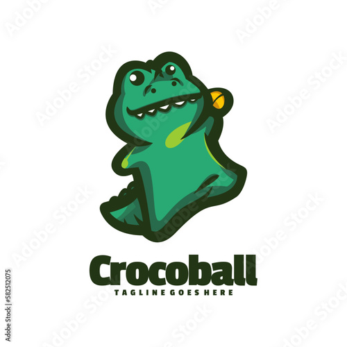 Crocoball Logo Vector
