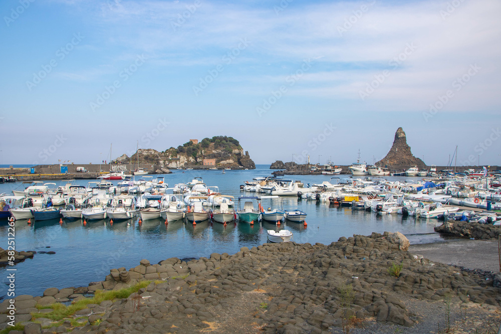 the village of Aci Trezza on cyclops riviera the village of Aci Trezza on cyclops riviera