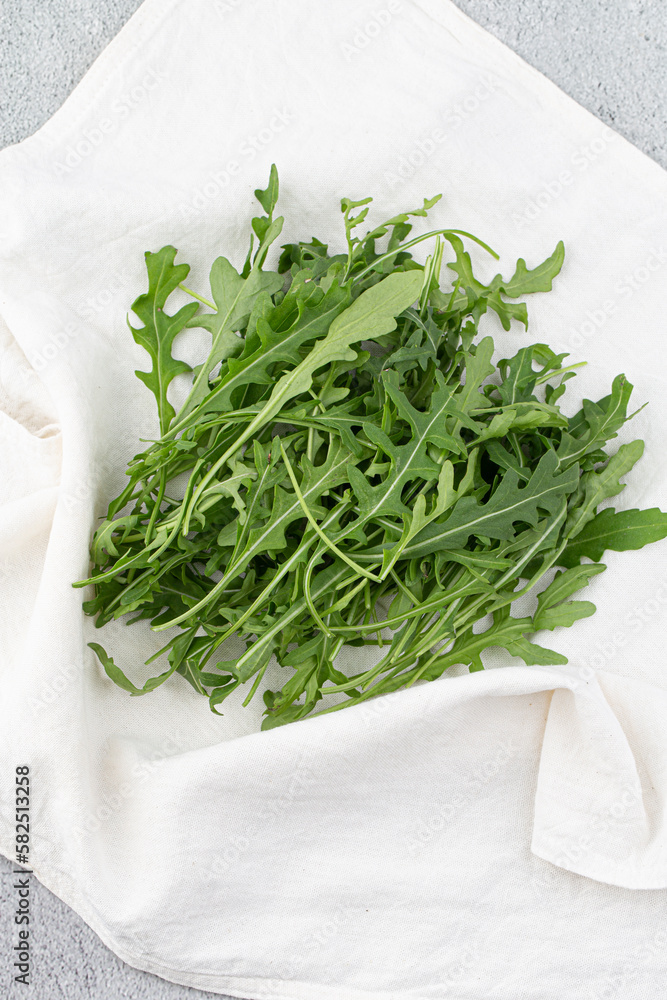 Green fresh rucola or arugula leaf isolated Green fresh rucola or arugula leaf isolated