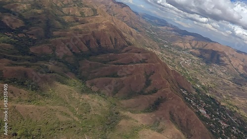 Aerial view series. Flying over San Juan de los Morros and surroundings. Guarico State, Venezuela photo