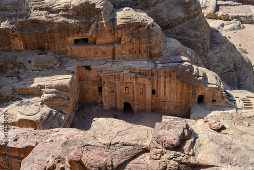 Triclinium Tomb of the Roman Soldier or Soldier's Grave in Petra, Jordan photo