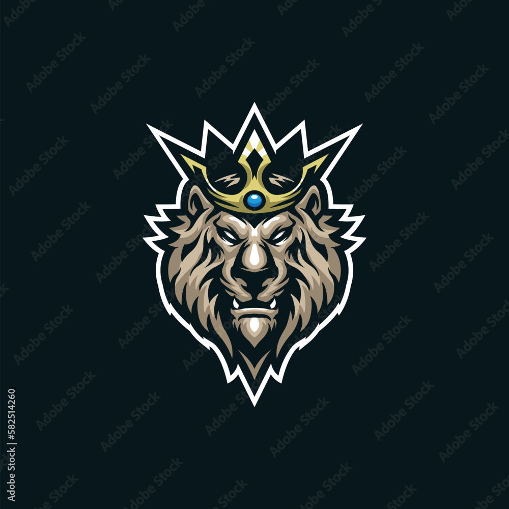 Lion mascot logo design vector with modern illustration concept style for badge, emblem and t shirt printing. Lion king head illustration. Lion mascot logo design vector with modern illustration concept style for badge, emblem and t shirt printing. Lion king head illustration.