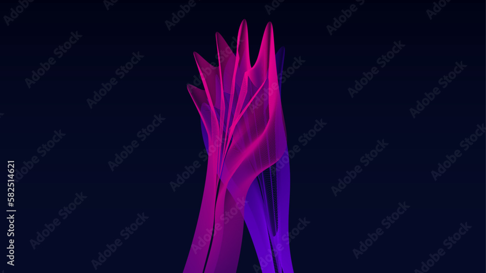 Vetor de Abstract wave background of hands wanting to hold hands is a ...