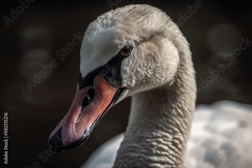 Fotografie Detailed swan portrait. Generative AI