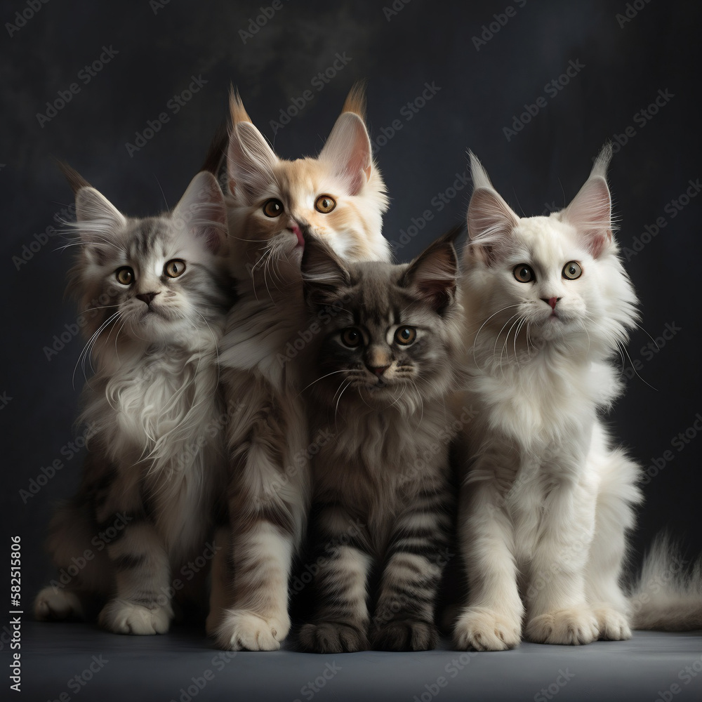4 Kittens, Created with generative AI