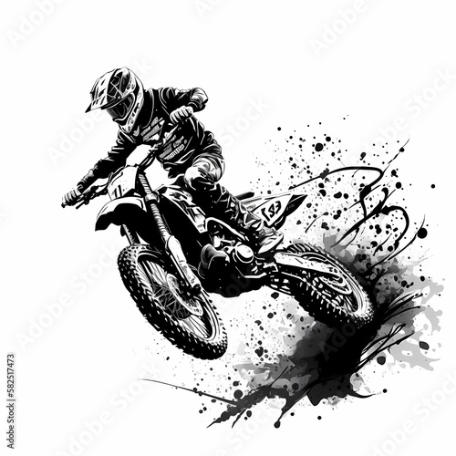 Moto Cross Freestyle. Generative AI
