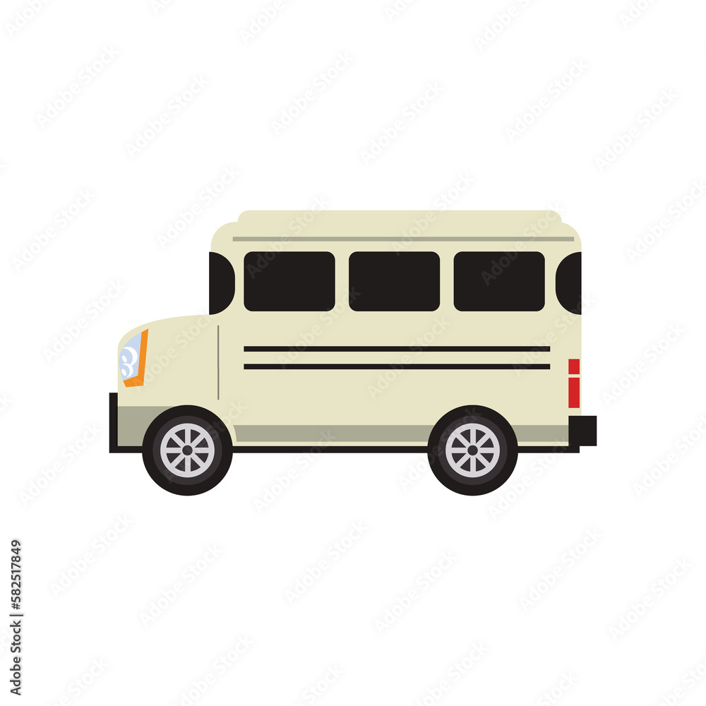 Bus PNG image icon with transparent background