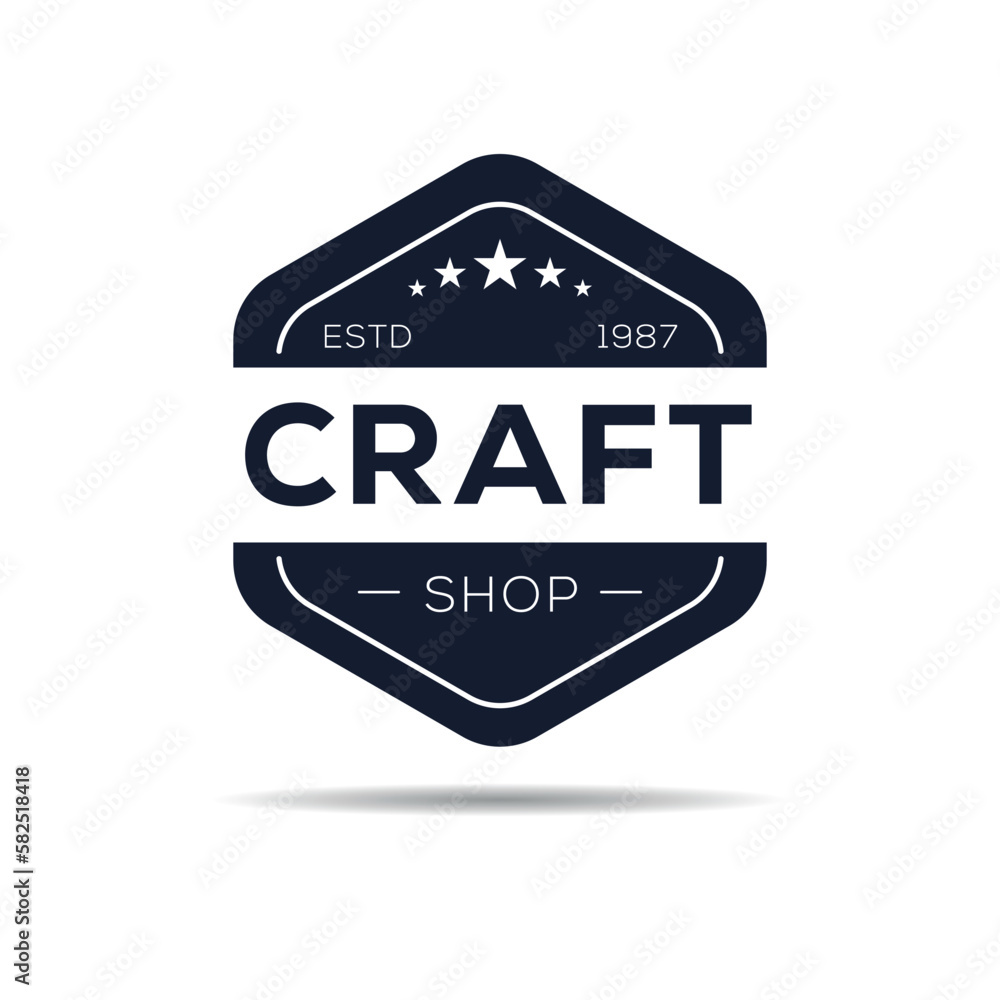 Obraz premium Creative (Craft) shop design, vector illustration.