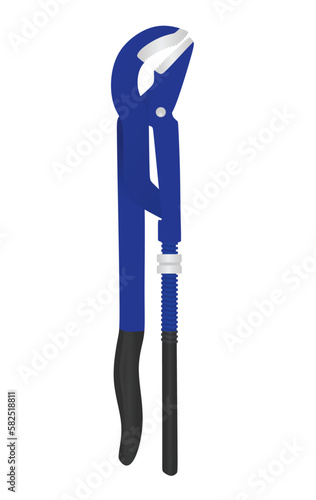 Blue adjustable pliers. vector illustration