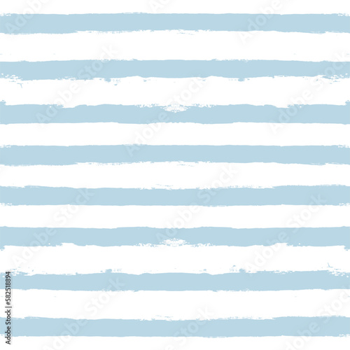 Watercolor stripes vector pattern, baby blue stripe seamless background, childish pastel brush strokes. marine grunge stripes, cute paintbrush line