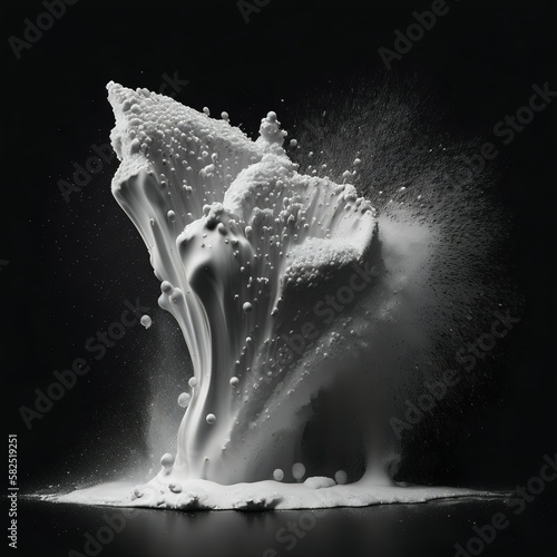 Foam explosion illustration