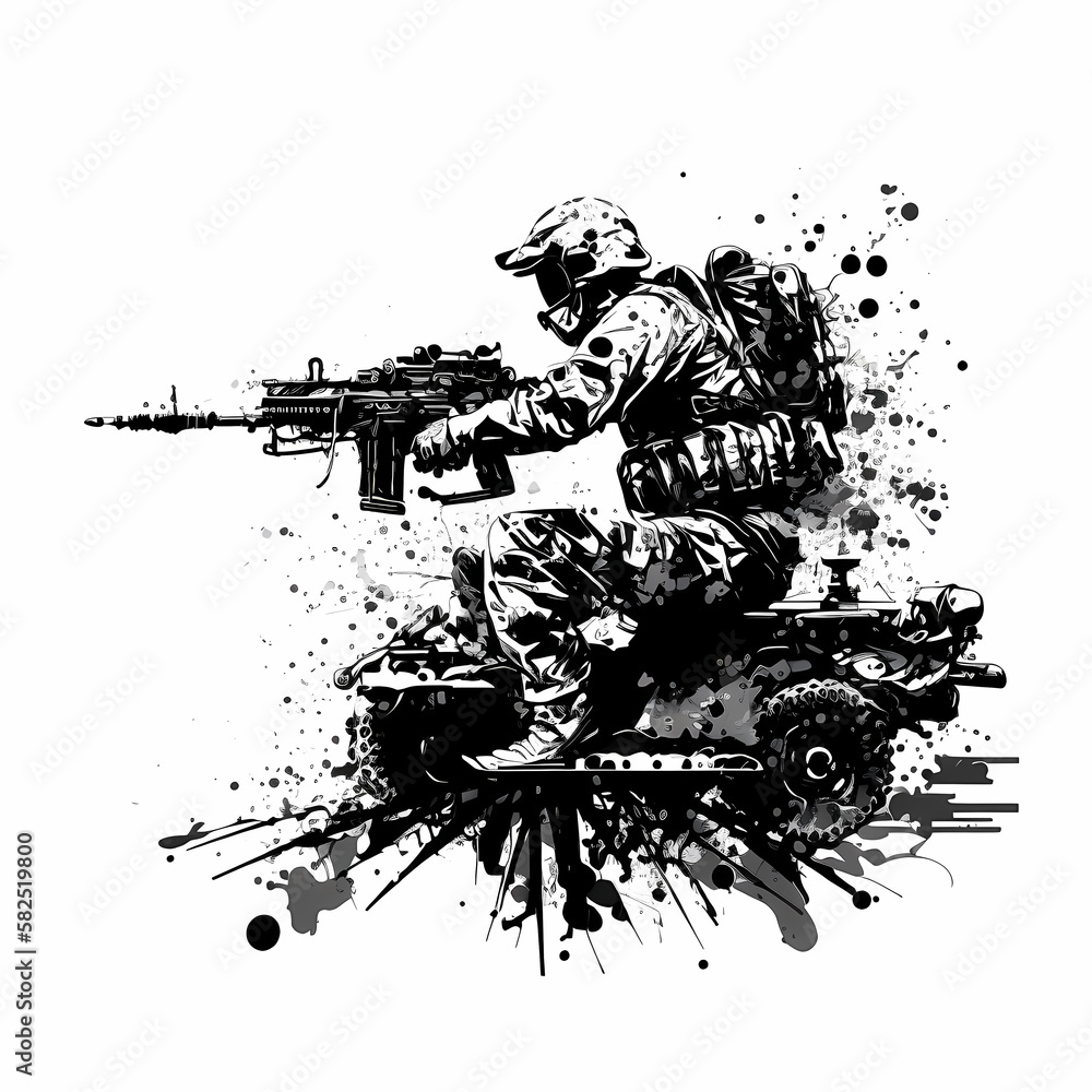 machine gun sport activity. Generative AI