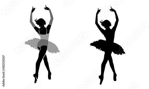 silhouette of ballerina