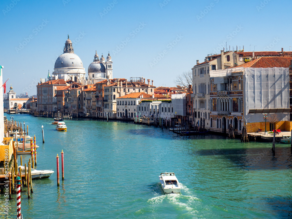 View of Grand Canal and Basilica Santa Maria in Venice