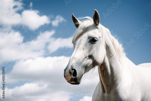 gorgeous horse. Generative AI © AkuAku