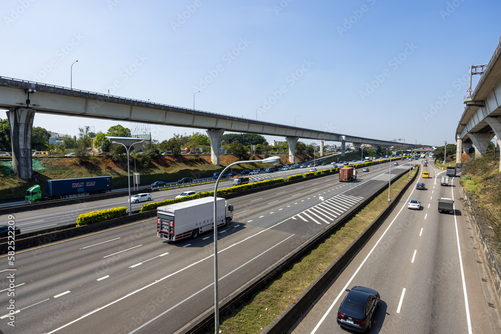 Linkou freeway in the New Taipei city