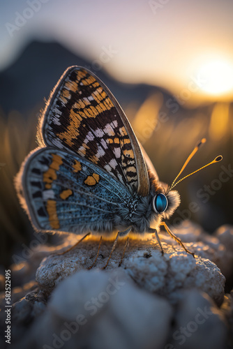 Butterfly on a flower photo