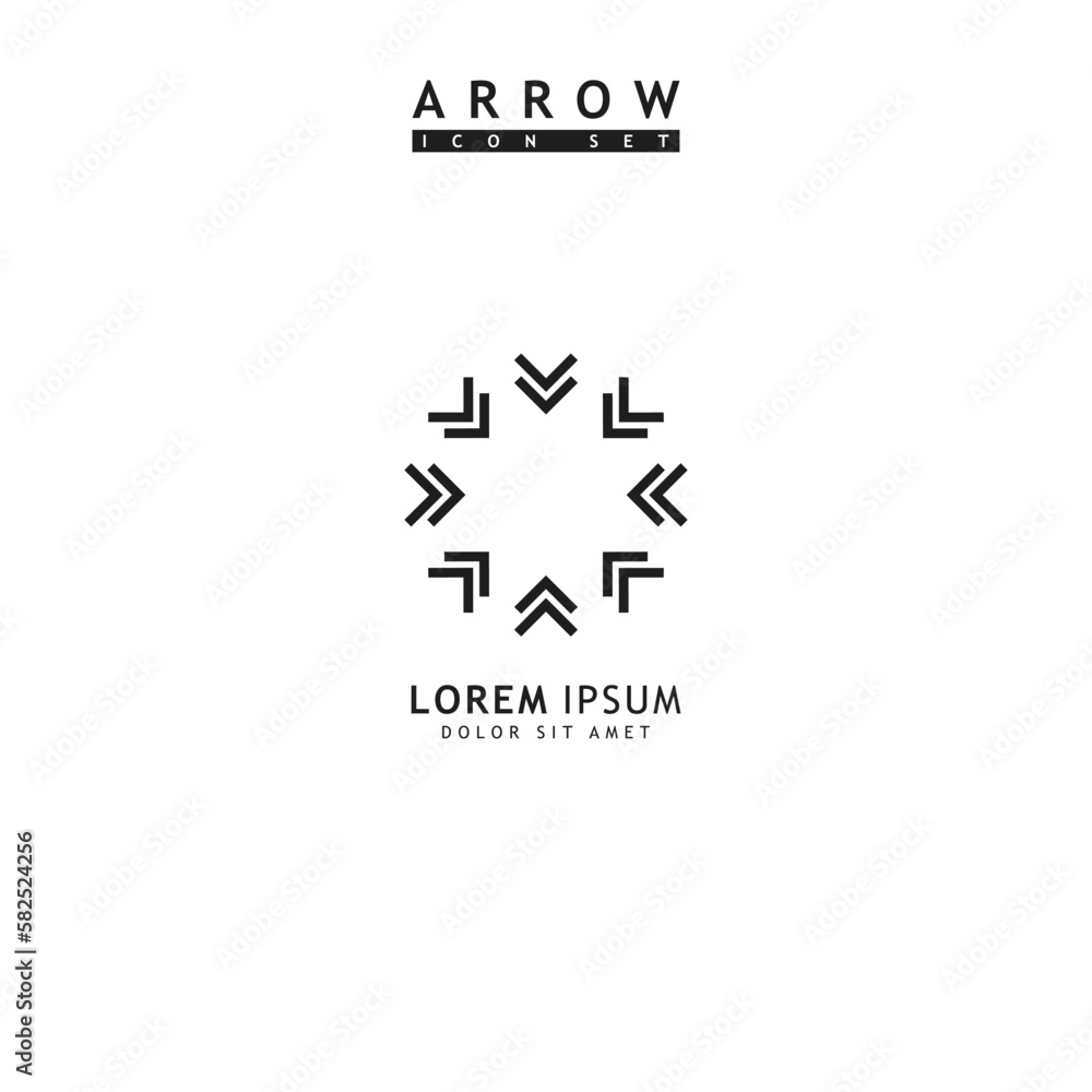 Modern simple arrows vector illustration isolated on white background Modern simple arrows vector illustration isolated on white background