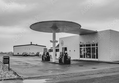 Arne Jacobsen Gas station in Denmark photo