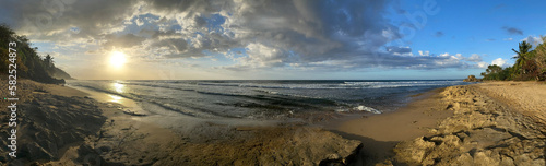 Wide angle view of beach Rincon PR © eddie toro