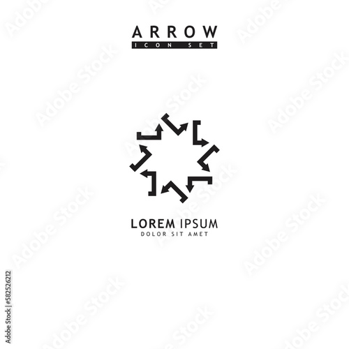 Free Download Modern simple arrows vector illustration isolated on white background	 - GFXLoad
