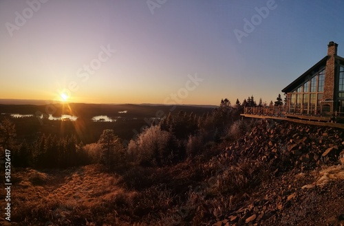 Sunset over mountains