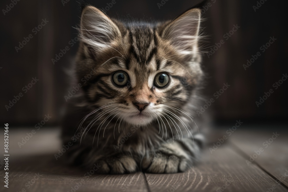 adorable kitten cat. Generative AI