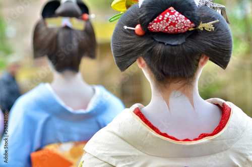 Maiko of Kyoto with a beautiful nape