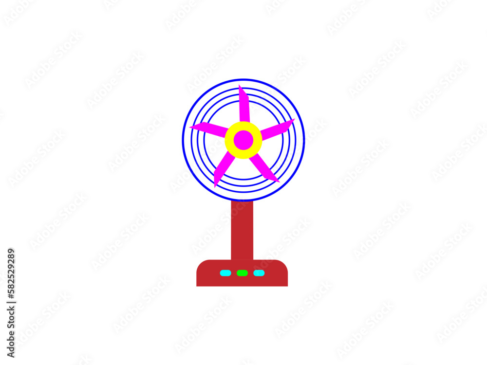 Electric Fan icon. Desk air electric fan. Vintage oscillating household fan. Vector flat illustration. vector icon fan illustration flat design outline. electric fan flat icon. Fan icon