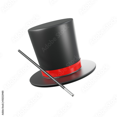 minimal magic hat 3d rendering