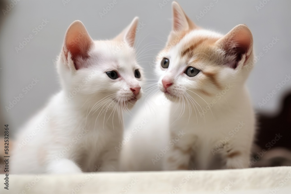 Kittens interacting socially. Generative AI Kittens interacting socially. Generative AI