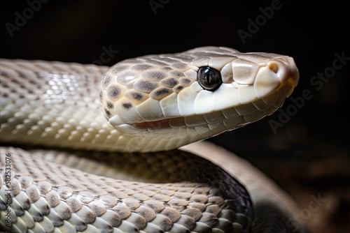 Pantherophis Obsoleta or Elaphe Obsoleta, often known as the Rat Snake. Generative AI © AkuAku