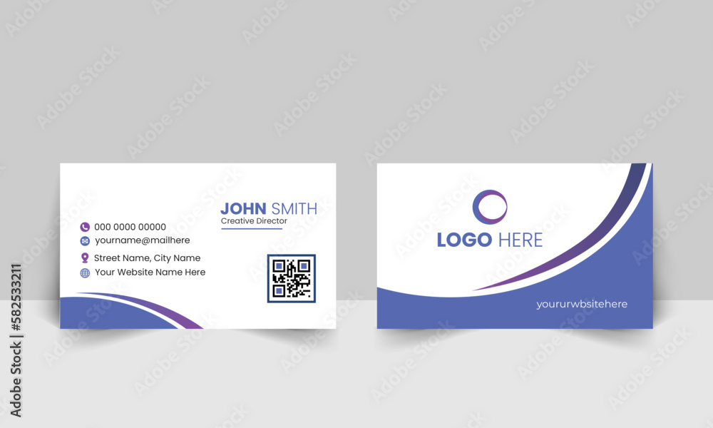 Obraz premium Modern Business Card - Creative and Clean Business Card Template.