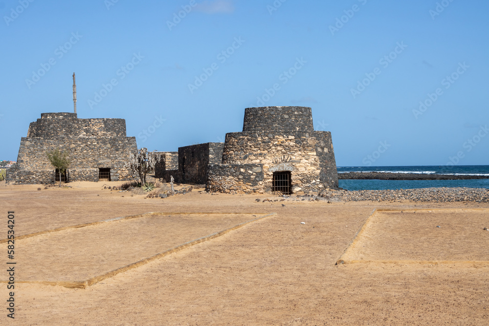 Historical building and Atlantic ocean, Fuerteventura