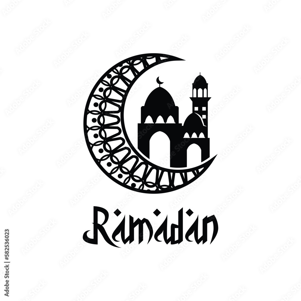 Ramadan kareem decorative moon design