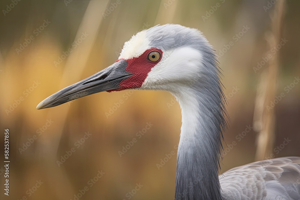 Fototapeta premium the typical crane (Grus grus). Generative AI