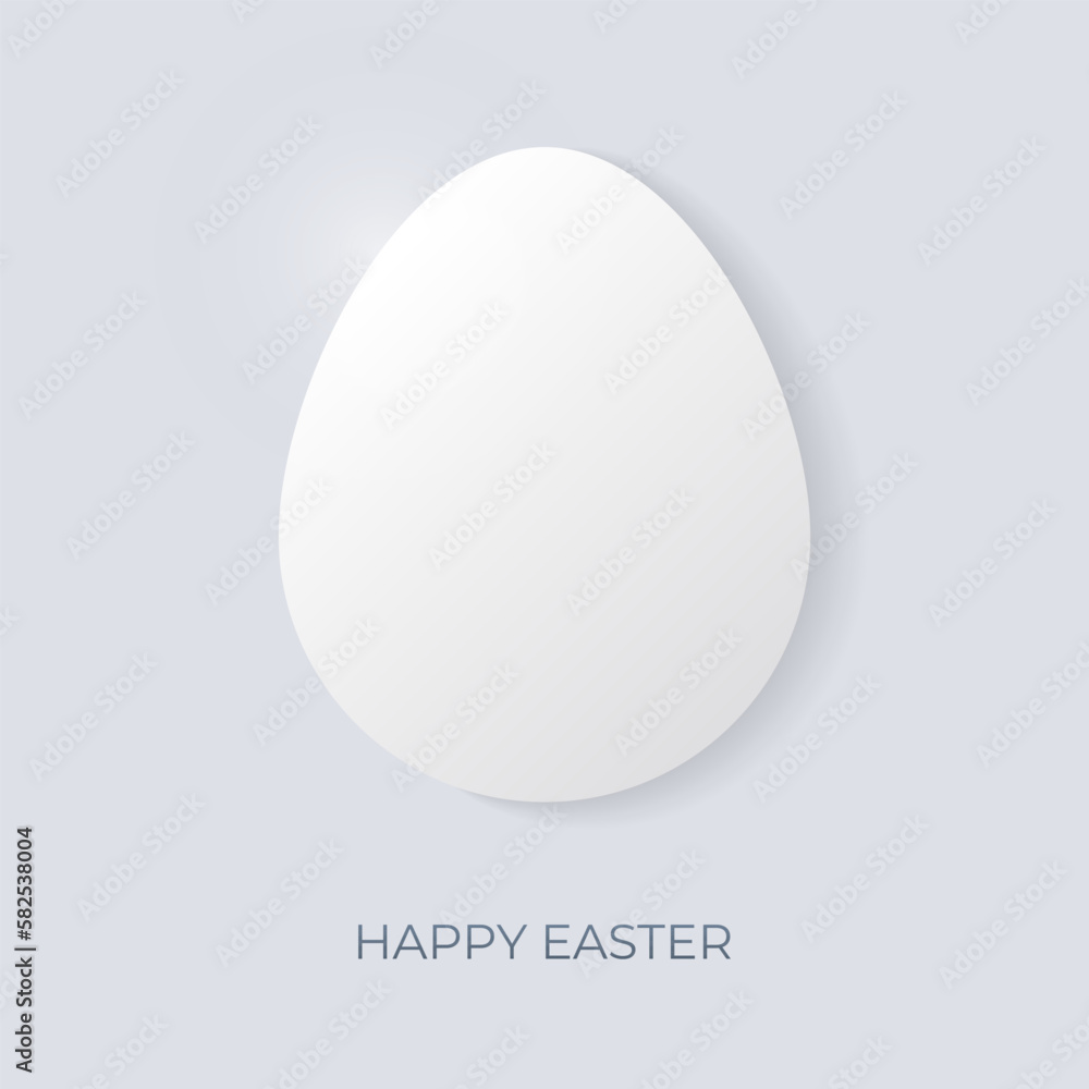 Happy Easter banner with egg in minimalistic style. Happy Easter banner with egg in minimalistic style.