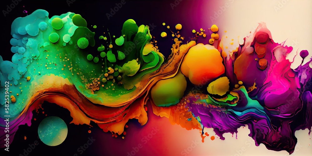 Fototapeta premium Abstract watercolor color background. Generative AI