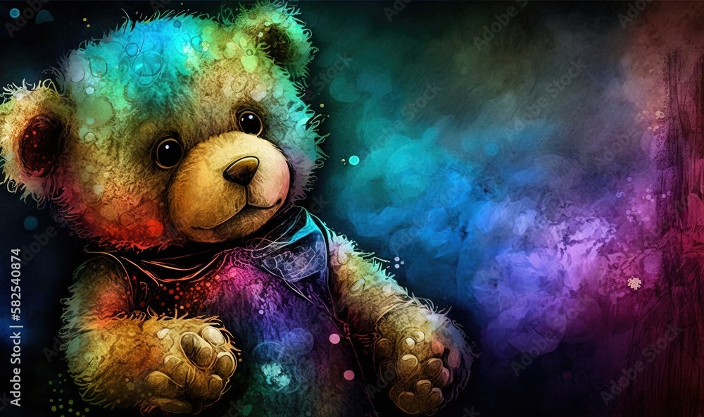 Colour full teddy sales bear