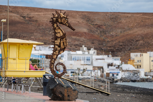 Promenade on the waterfront of Tarajalejo on the island of Fuerteventura photo